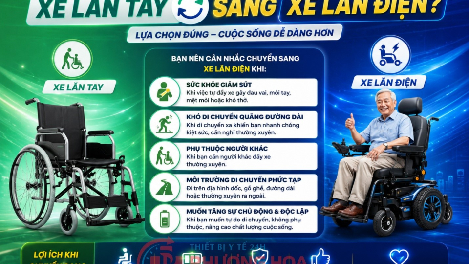 Khi nào nên chuyển từ xe lăn tay sang Xe lăn điện?